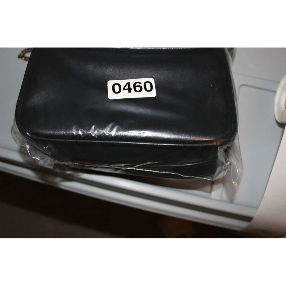 VTG Liz Claiborne Black‎ Woven Leather Crossbody Bag Organizer Purse